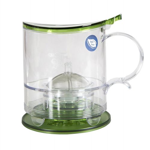  The Fine Life Coffee Brewer and Loose Leaf Teapot Infuser - Replace Your French Press - 16 oz. - Includes Acrylic Spoon, Acrylic Extender Ring, and Additional Filter