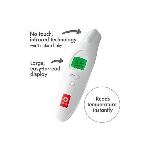  The First Years American Red Cross Digital Infrared Forehead No-Touch Thermometer for Adults and Kids