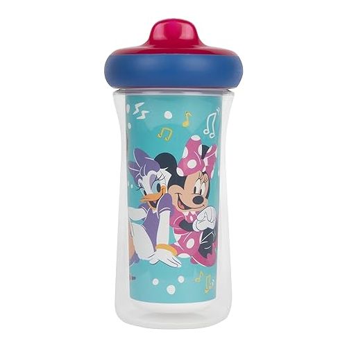  The First Years Disney Minnie Mouse Insulated Sippy Cups - Insulated Toddler Cups with Bite-Resistant Hard Spout - 9 Ounces - 2 Count