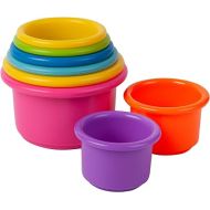 The First Years Stack & Count Stacking Cups - Colorful Baby Stacking Water Toys Set - Stackable Cups for Learning - Baby Bath Toys - Toddler Water Table Toys - 8 Count