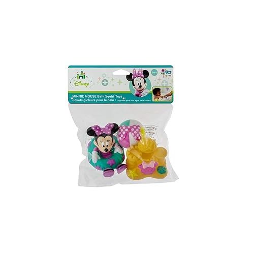  The First Years Disney Minnie Mouse Squirties Baby Bath Toys - Squishy Toddler Toys for Bath, Pool, and Everyday - 3 Count