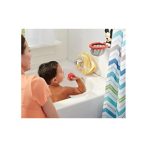  The First Years Disney Mickey Mouse Shoot and Store Baby Bath Toy - Baby Toys for Bathtub, Pool, and Everyday - Baby Bath Essentials