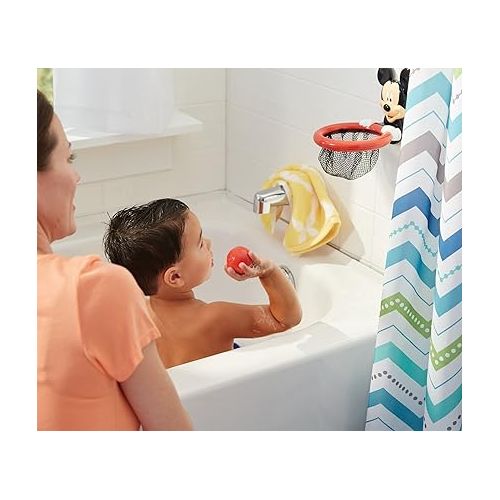  The First Years Disney Mickey Mouse Shoot and Store Baby Bath Toy - Baby Toys for Bathtub, Pool, and Everyday - Baby Bath Essentials