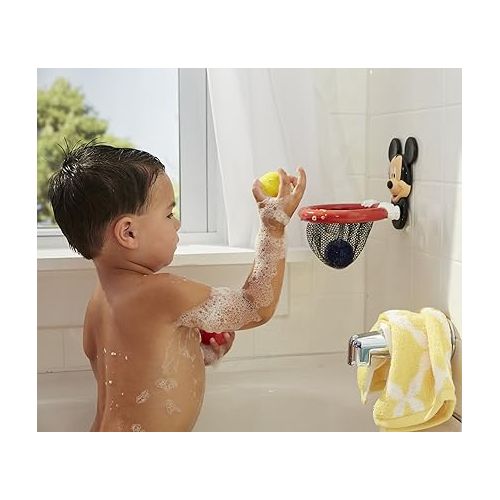  The First Years Disney Mickey Mouse Shoot and Store Baby Bath Toy - Baby Toys for Bathtub, Pool, and Everyday - Baby Bath Essentials