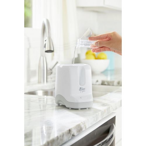  [아마존베스트]The First Years 2-in-1 Simple Serve Bottle Warmer | Quickly Warm Bottles of Breastmilk or Formula | Santize Pacifiers | Compact Design | Holds Wide Narrow and Angled Bottles