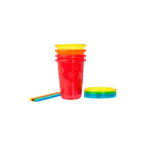  [아마존베스트]The First Years Take & Toss Spill Proof Straw Cups, 10 Ounce, Pack of 4