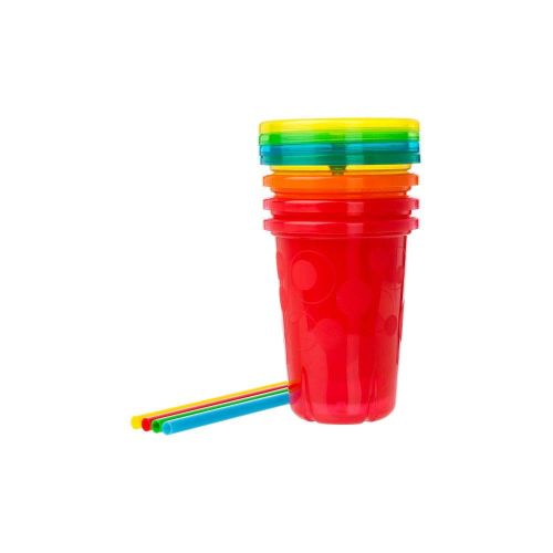  [아마존베스트]The First Years Take & Toss Spill Proof Straw Cups, 10 Ounce, Pack of 4