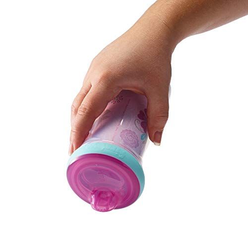  [아마존베스트]The First Years Disney Princess Insulated Hard Spout Sippy Cups 9 Oz, 2pk | Scan with Free Share the Smiles App for Cute Animation | Share with Friends | Leak Proof Cups | Keeps Drinks Cool | Drop