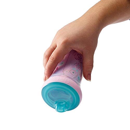  [아마존베스트]The First Years Disney Princess Insulated Hard Spout Sippy Cups 9 Oz, 2pk | Scan with Free Share the Smiles App for Cute Animation | Share with Friends | Leak Proof Cups | Keeps Drinks Cool | Drop