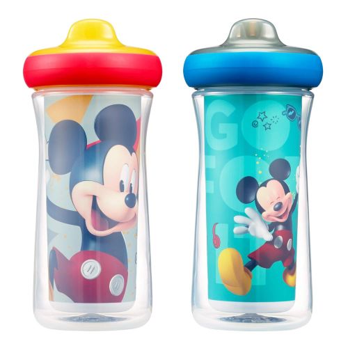  [아마존베스트]The First Years Disney Mickey Mouse Insulated Hard Spout Sippy Cups 9 Oz, 2pk | Scan with Free Share the Smiles App...