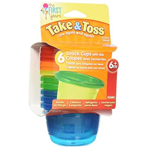  [아마존베스트]The First Years Take & Toss Snack Cups - 4.5 Ounce, 6 Pack