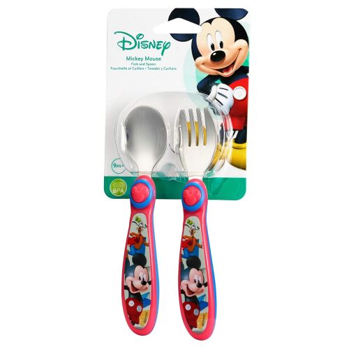  [아마존베스트]The First Years Disney Baby Mickey Mouse Stainless Steel Flatware for Kids