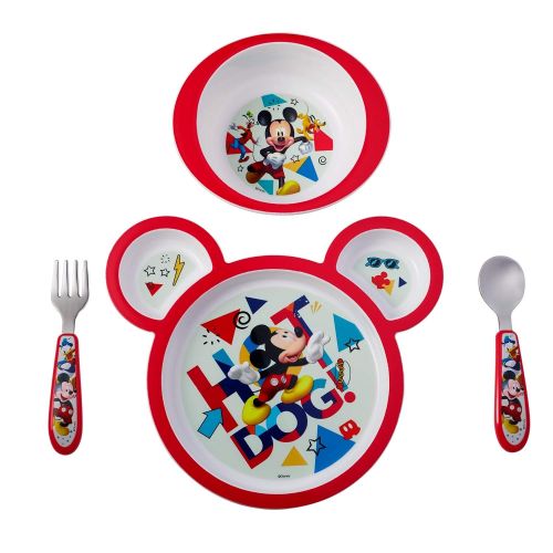  [아마존베스트]The First Years Disney Baby Mickey Mouse 4-Piece Feeding Set