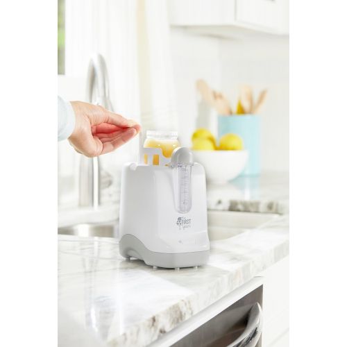  The First Years 2-in-1 Simple Serve Bottle Warmer | Quickly Warm Bottles of Breastmilk or Formula | Sanitize Pacifiers | Compact Design | Holds Wide Narrow and Angled Bottles