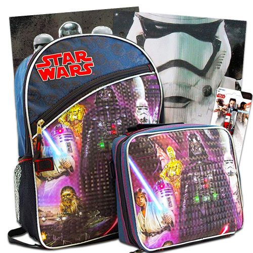  The Force Awakens Star Wars Backpack, Lunch Box and School Supplies (Star Wars Back To School Set)