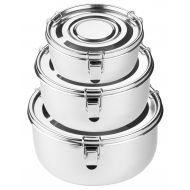 The Fresh Locker Premium Stainless Steel Food Storage Containers | 316 Grade | The Original Leak-Proof, Airtight, Smell-Proof - Perfect For Camping Trips, Lunches, Leftovers, Soups, Salads & More (