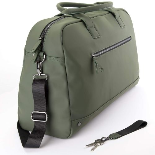  The Friendly Swede Weekender Bag, Duffle Overnight Bag - High-end Vreta Collection - 35L Travel Duffel, Weekend Bag For Women and Men (Green)