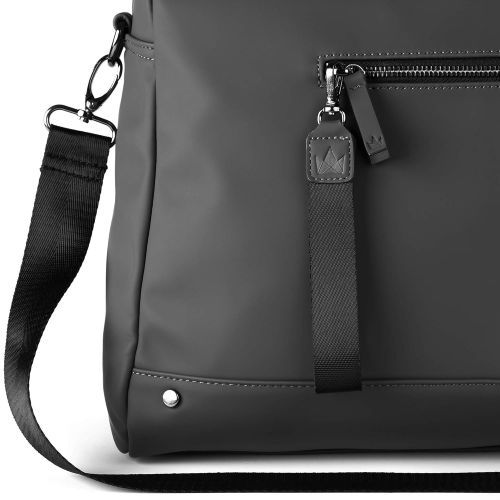  The Friendly Swede Weekender Duffle Shoulder Bag - High-end VRETA Weekend Bag - 35L (Black)