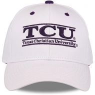 The Game NCAA TCU Horned Frogs Unisex NCAA bar Design Hat TCU, White, Adjustable