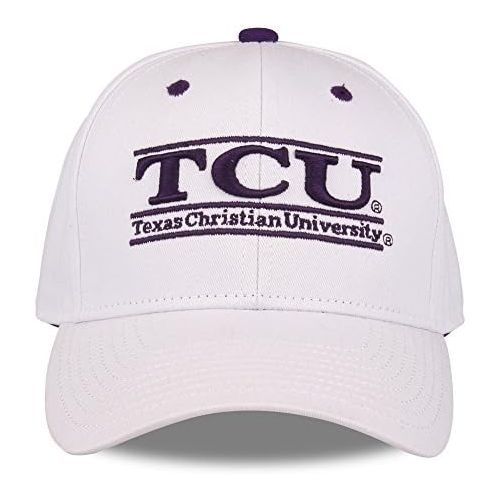  The Game NCAA TCU Horned Frogs Unisex NCAA bar Design Hat TCU, White, Adjustable