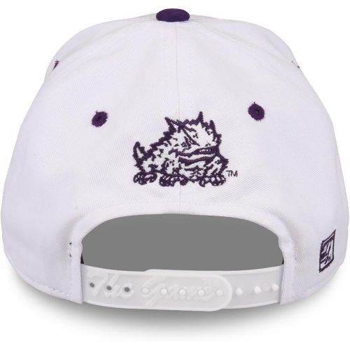  The Game NCAA TCU Horned Frogs Unisex NCAA bar Design Hat TCU, White, Adjustable