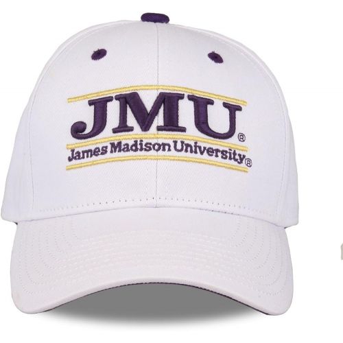  NCAA James Madison Dukes Unisex NCAA The Game bar Design Hat, White, Adjustable