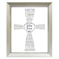 [아마존베스트]The Grandparent Gift Co. The Grandparent Gift Jesus Loves Me Frame for Babys Baptism or Christening, Silver Frame