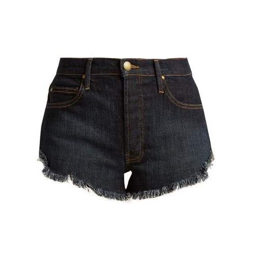  The Great The Cut Off Raw Hem Denim Shorts - Womens - Indigo