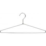 Classic Metal Suit Hanger with Fixed Bar and Chrome Finish, Box of 25 Flat Top Hangers by The Great American Hanger Company