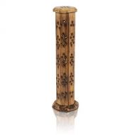 인센스스틱 The Great Indian Bazaar Wooden Incense Stick & Cone Burner Holder Tower Large Organic Eco Friendly Ash Catcher Agarbatti Holder Rustic Style Hand Carved for Meditation Yoga Aromatherapy Home Fragrance Pro