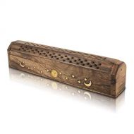 인센스스틱 The Great Indian Bazaar Wooden Incense Stick & Cone Burner Holder Coffin with Storage Compartment Organic Eco Friendly Ash Catcher Agarbatti Holder Rustic Style for Meditation Yoga Aromatherapy Home Fragr