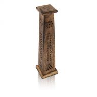 인센스스틱 The Great Indian Bazaar Wooden Incense Stick & Cone Burner Holder Tower Large Organic Eco Friendly Ash Catcher Agarbatti Holder Rustic Style Hand Carved for Meditation Yoga Aromatherapy Home Fragrance Pro