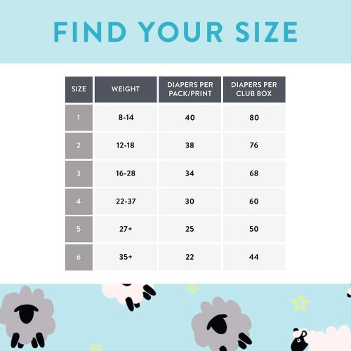  [아마존베스트]The Honest Company Overnight Sleepy Sheep Diapers, Size 4 | Eco-Friendly Bio-Based Core with Sustainably Harvested and Plant-Derived Materials | Hypoallergenic | 54 Count