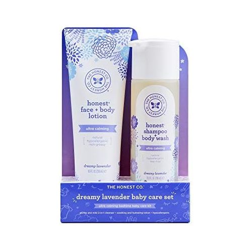  [아마존베스트]The Honest Company 2-Piece Dreamy Lavender Shampoo + Body Wash (10 fl. oz) & Face + Body Lotion (8.5 fl. oz.) Bundle | Tear Free | Naturally Derived Ingredients | Sulfate & Paraben