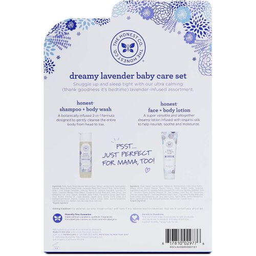  [아마존베스트]The Honest Company 2-Piece Dreamy Lavender Shampoo + Body Wash (10 fl. oz) & Face + Body Lotion (8.5 fl. oz.) Bundle | Tear Free | Naturally Derived Ingredients | Sulfate & Paraben