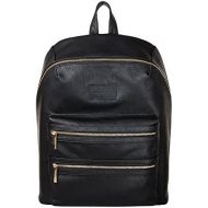 [아마존베스트]The Honest Company City Backpack, Black | Sturdy Vegan Leather Backpack | Diaper Bag | Changing Pad with Zippered Pocket | Unisex Backpack | Stylish and Functional