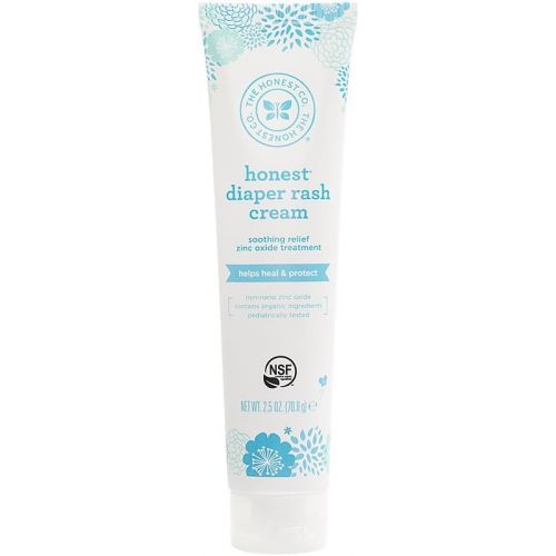  The Honest Company Diaper Rash Cream with Organic Shea Butter, Jojoba, Tamandua & Coconut Oil | Organic Plant & Mineral-Derived Ingredients | NSF Certified & Paraben Free | 2.5 oz.