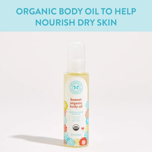  The Honest Company Organic Body Oil | Certified Organic | All-Natural | Plant-Based | Hypoallergenic | Lightweight | Biodegradable | Jojoba Oil, Tamanu, Olive, Avocado & Sunflower