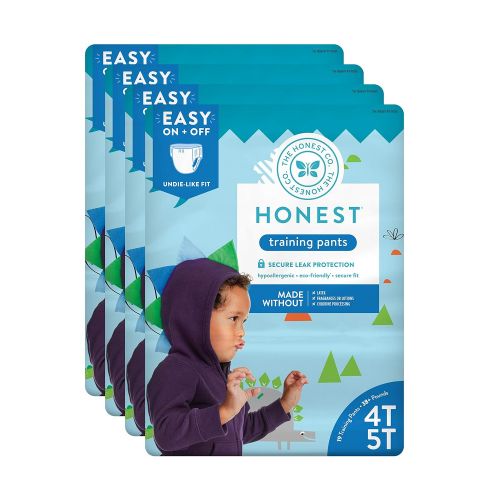  The Honest Company Toddler Training Pants, Dinosaurs, 4T5T, 76 Count (Packaging May Vary)