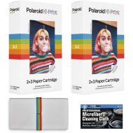 The Imaging World Polaroid Hi-Print 2 x 3 Paper Cartridges - 2 Pack, 40 Sheets - with Stylish Protective Case Pouch and Microfiber Cleaning Cloths