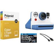 The Imaging World Polaroid Now i-Type Instant Film Camera (Blue) + Polaroid 6000 Film Bundle
