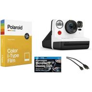 The Imaging World Polaroid Now i-Type Instant Film Camera (Black and White) + Polaroid 6000 Film Bundle