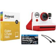 The Imaging World Polaroid Now i-Type Instant Film Camera (Red) + Polaroid 6000 Film Bundle