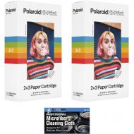 The Imaging World Polaroid Hi-Print 2 x 3 Paper Cartridges - 2 Pack, 40 Sheets - with MicroFiber Cleaning Cloth