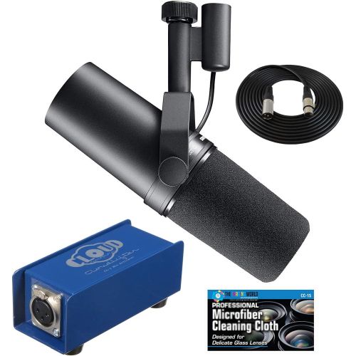  [아마존베스트]The Imaging World Shure SM7B Vocal Microphone with Cloud Microphones Cloudlifter CL-1 Mic Activator and Extra 10 XLR Cable Bundle