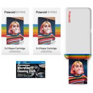 [아마존베스트]The Imaging World Polaroid Hi-Print - Bluetooth Connected 2x3 Pocket Phone Photo Printer with 2 Polaroid Hi·Print 2x3 Paper Cartridges (40 Sheets) and Microfiber Cloth