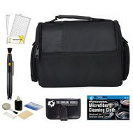 The Imaging World Multi Compartment Compact Camera Bag Case + Accessories Bundle for DSLR, Coolpix, Powershot, Mirrorless, Compact Cameras and Lenses