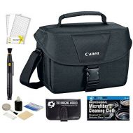 The Imaging World Canon Well Padded Multi Compartment Compact Digital SLR EOS Rebel Camera Gadget Case + Lens Cleaning Pen + Screen Protector + Accessories Bundle