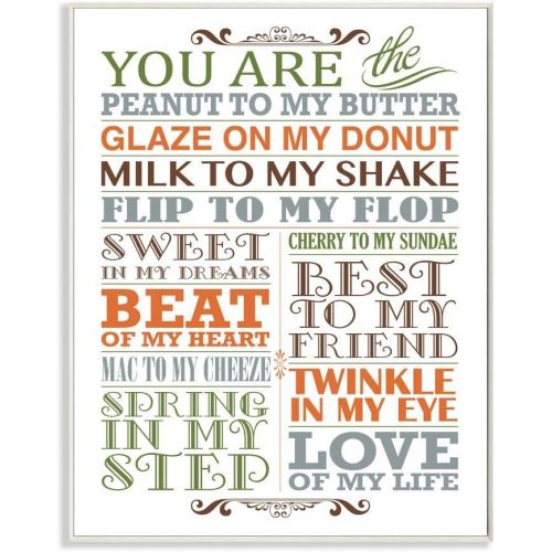  The Kids Room by Stupell You are Peanut to My Butter Typography Art Wall Plaque, 11 x 0.5 x 15, Proudly Made in USA