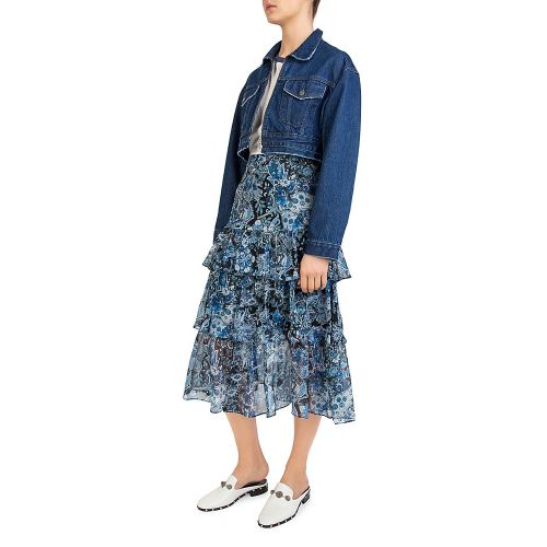  The Kooples Tiered Floral Paisley Skirt
